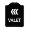 Signmission Designer Series Valet Left Arrow, Black & White Heavy-Gauge Aluminum Sign, 24" x 18", BW-1824-22772 A-DES-BW-1824-22772 - alternate 1